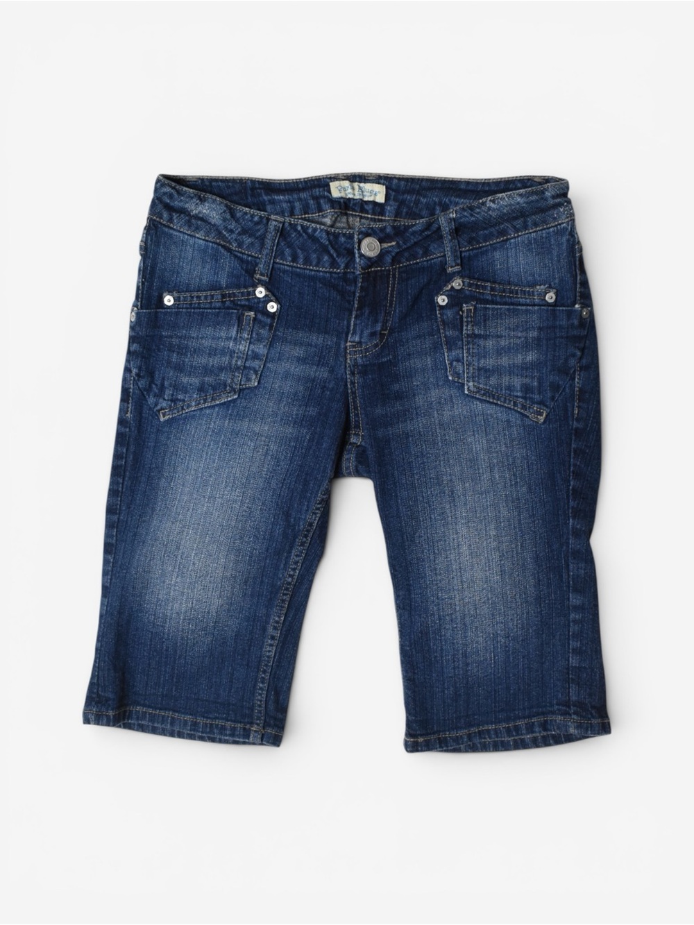PARIS BLUES Vintage Y2K Denim Low Rise Bermuda Shorts
